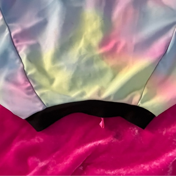 Betsey Johnson Girl's S 7/8 Long Sleeve Rash Guard Tankini Swimsuit top only - Picture 5 of 7